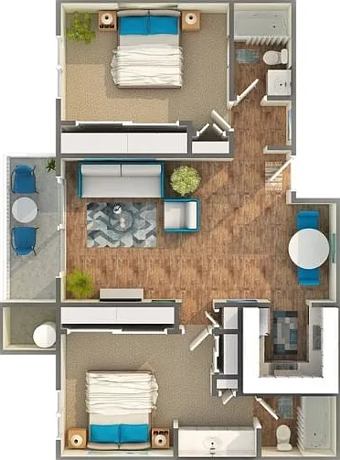 Mulberry 2-Bedroom Floorplan Mulberry 2-Bedroom Floorplan
