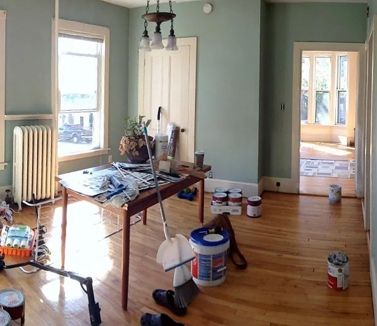 Middle (dining) Room looking toward Front Room (Living room)
