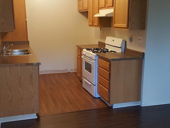 Gas Range and Pull-out Broiler. Room for a full-sized refrigerator.