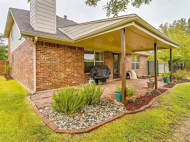 Covered backyard patio