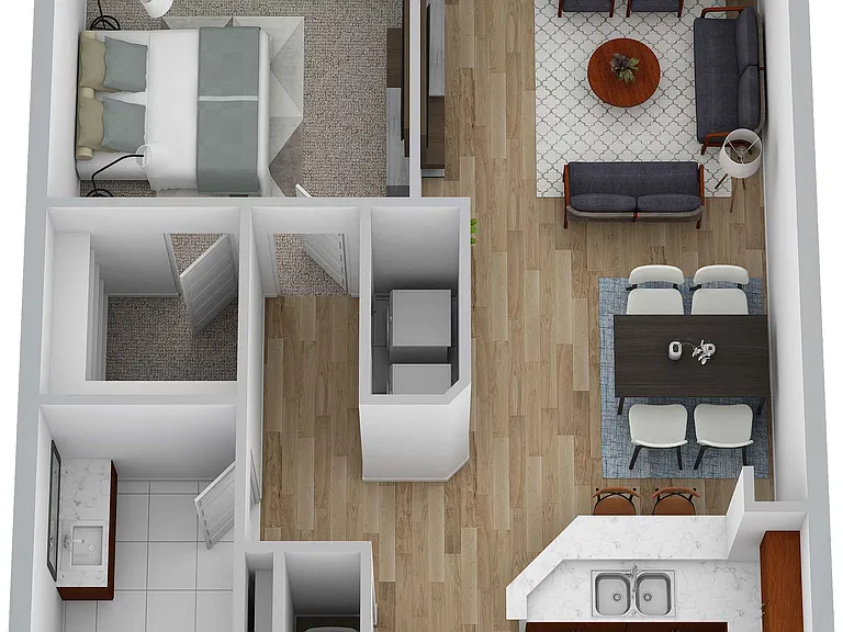 Aventura 1 | 1 Bedroom | 1 Bath | 693 SF Aventura 1 | 1 Bedroom | 1 Bath | 693 SF