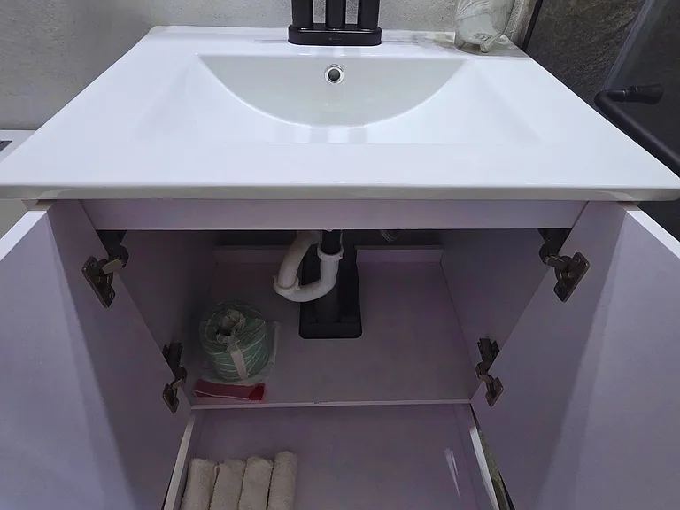 Essentials included: hand towels, trash bags and toilet paper.