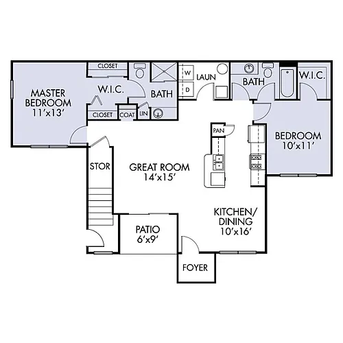 Floor plan 2 Bedroom