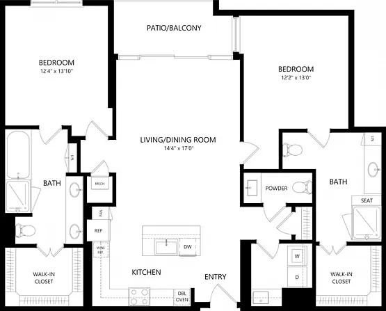 B4 2 bed 2.5 bath - 1451 Square Feet B4 2 bed 2.5 bath - 1451 Square Feet