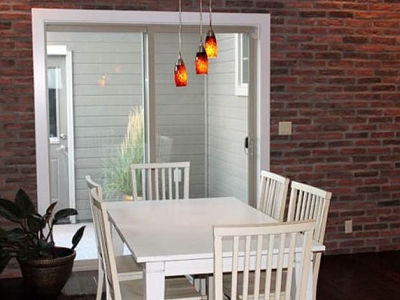 Dining Nook w/Brick Wall