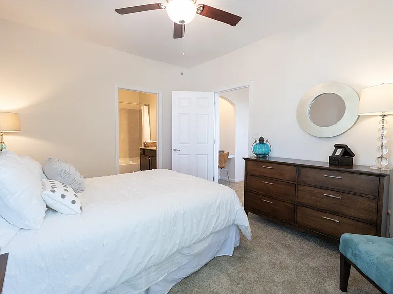 Mirbeau Floor Plan Bedroom at Westhaven Luxury Apartments