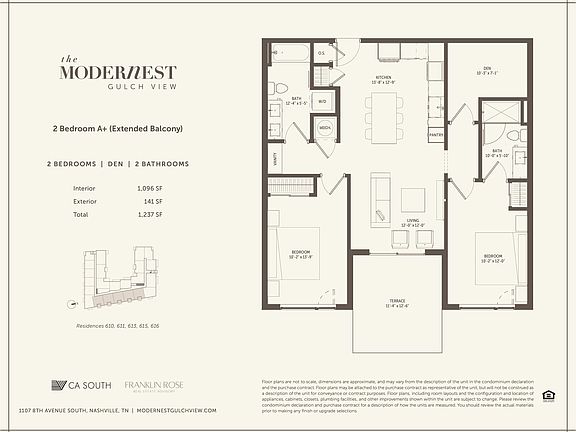 Modernest Gulch View 2 Bedroom A Extended Balcony