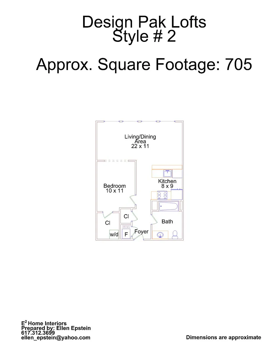 Floor plan One Bed