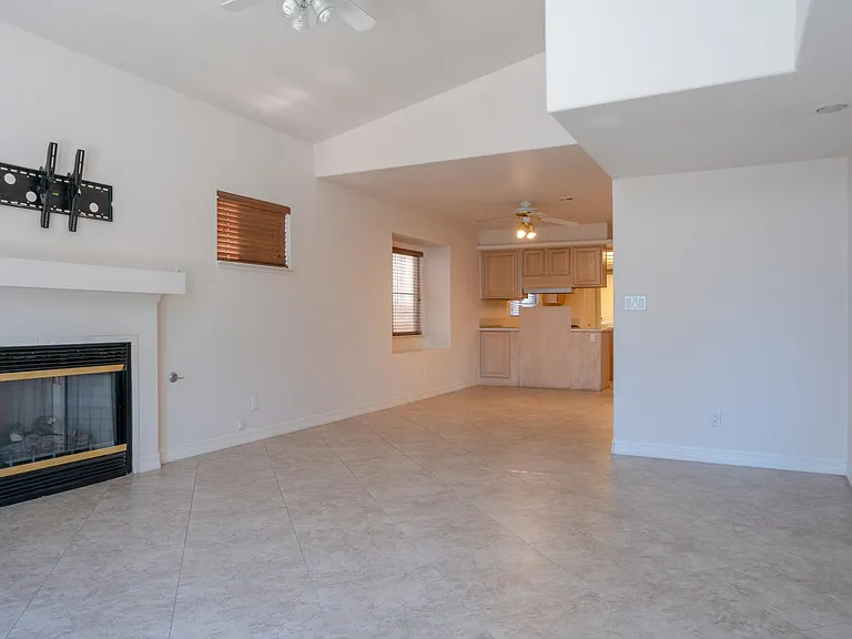 family room, fireplace
