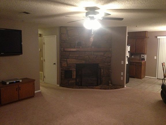 Wood burning fireplace