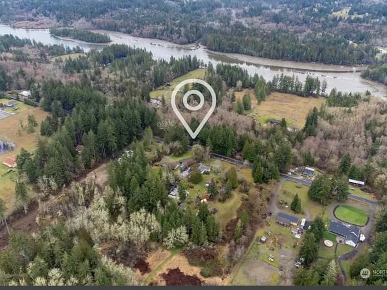 House sits at the very end of Henderson Inlet, in the South Bay Area of Olympia, WA.