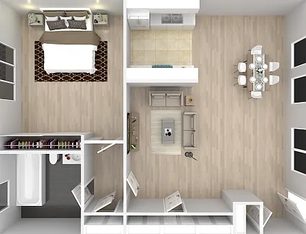 1 bedroom 1 bath 1 bedroom 1 bath