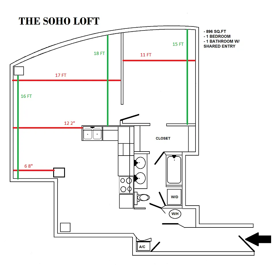 Floor plan Soho Loft