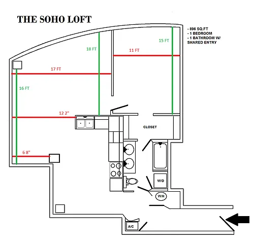 Floor plan Soho Loft