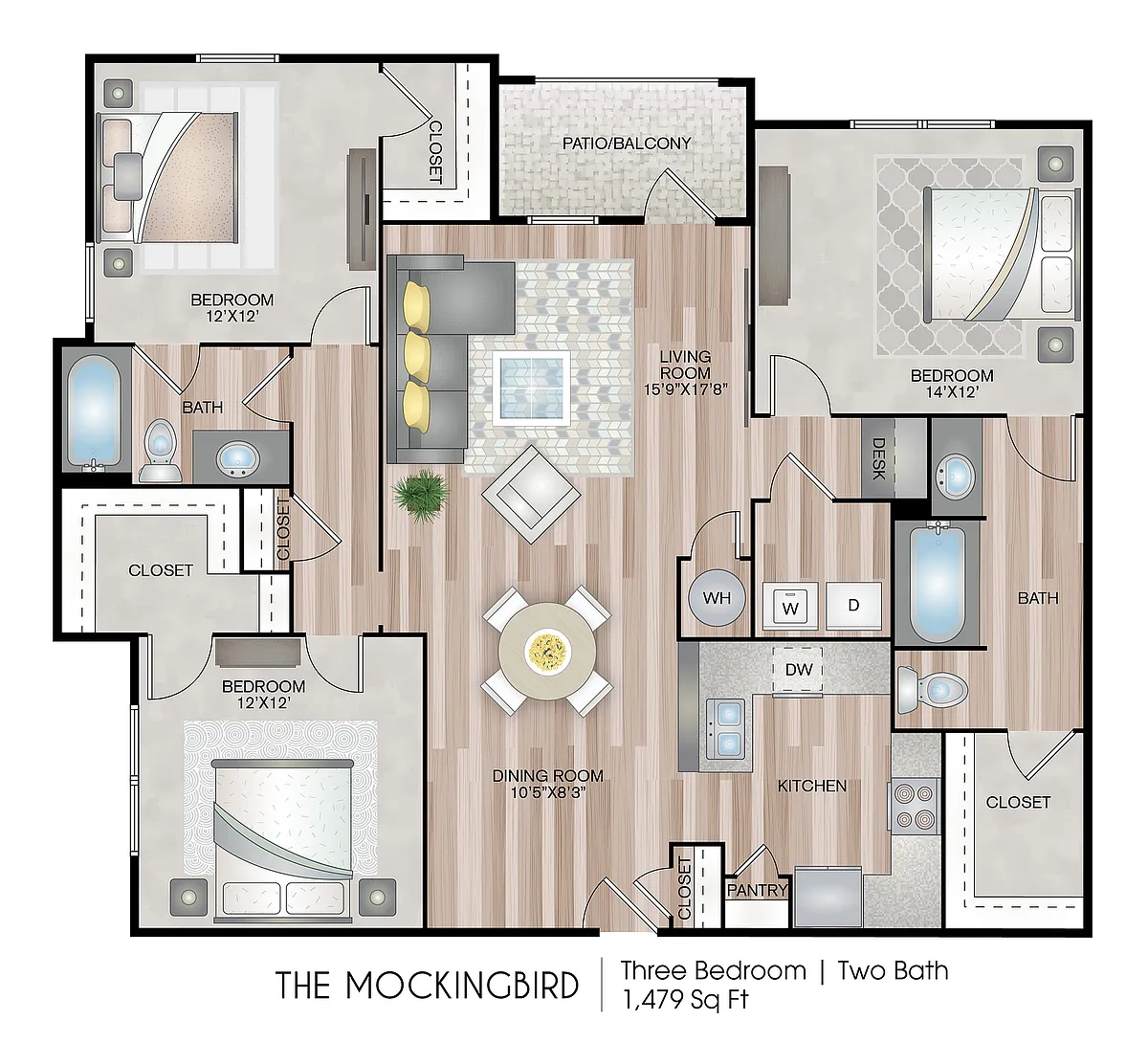 Floor plan The Mockingbird - Premium Plus Upgrade