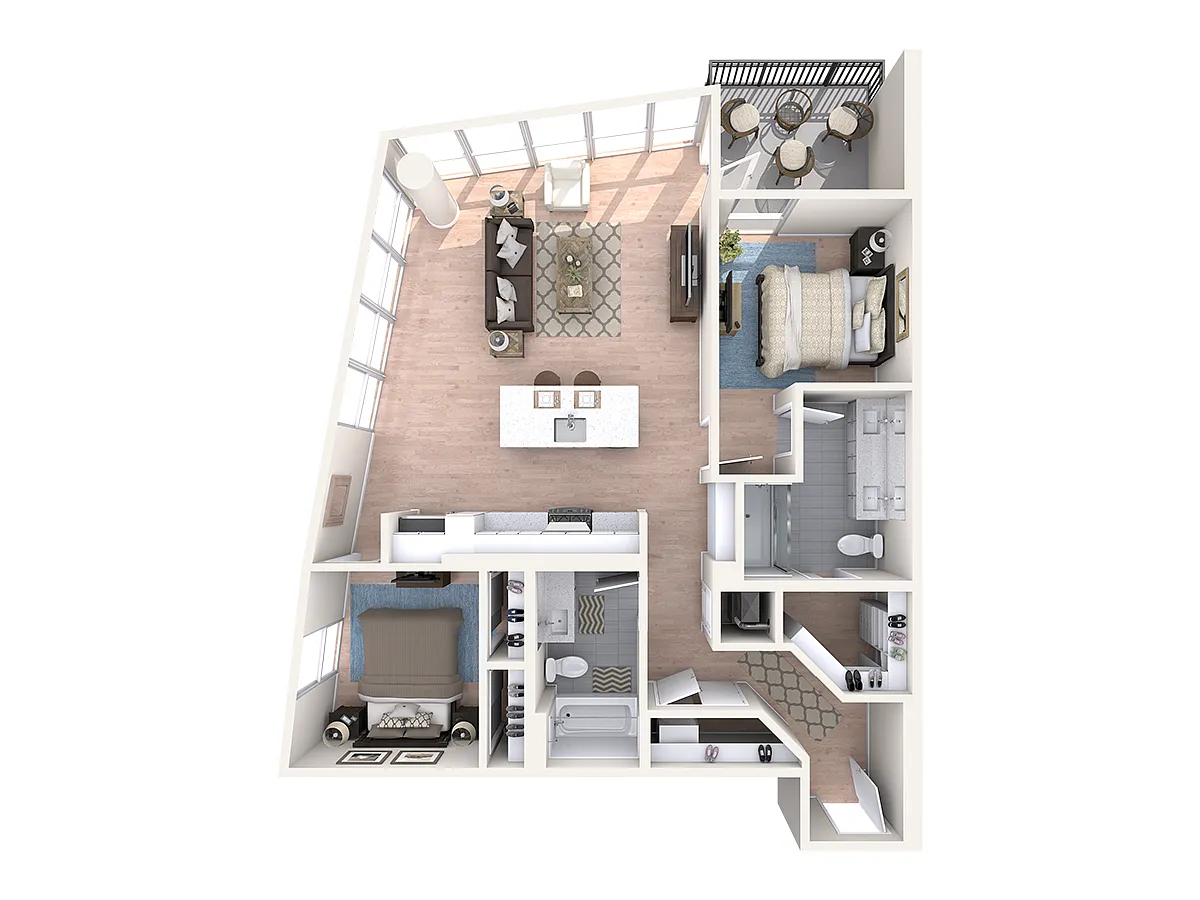 Floor plan 2 Bedroom - C3