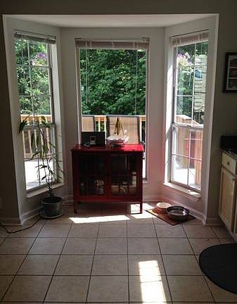 Sunny kitchen bay window