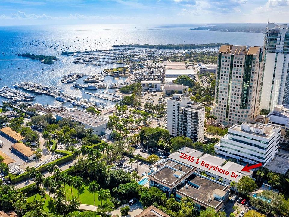 Aerial view of building & surroundings