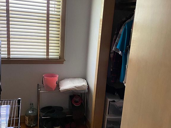 Bedroom has large closet