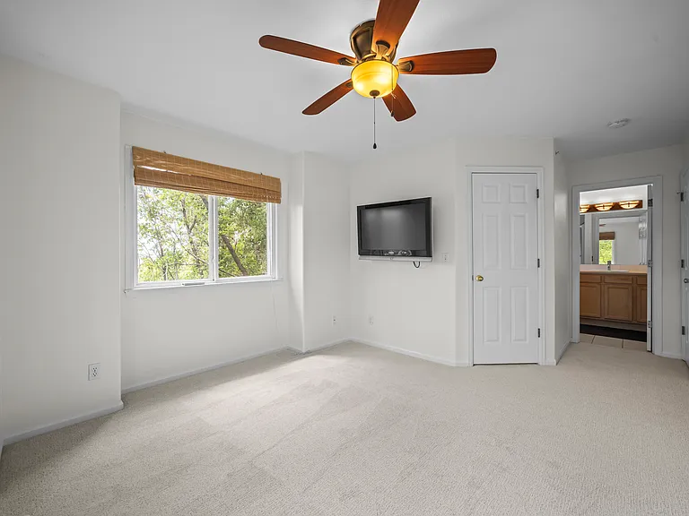 Primary bedroom and bathroom. Walk in closet