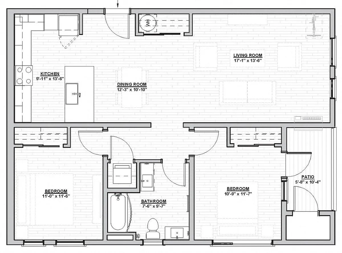 Floor plan Gillis - 2x1 B1