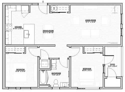 Floor plan Gillis - 2x1 B1