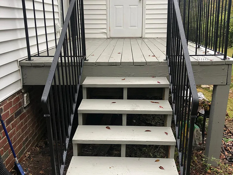 Patio with outside storage