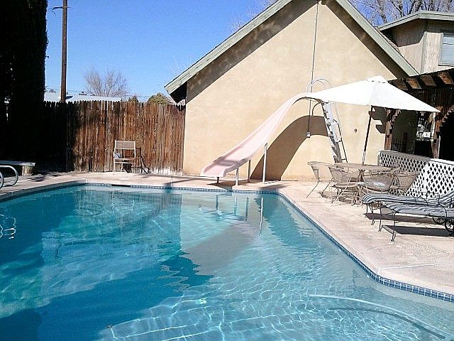 Pool 4 ft. deep to 8 ft. with slide