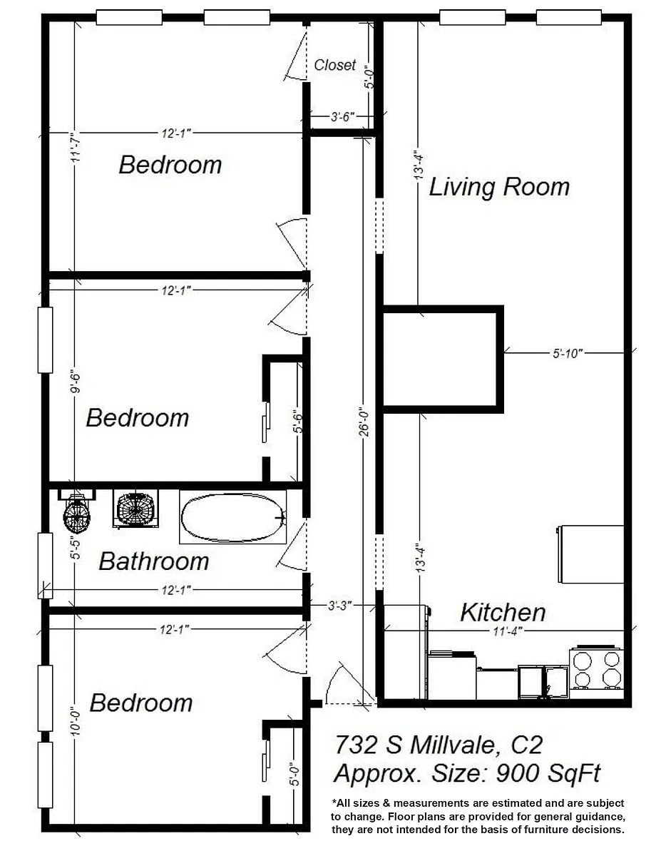 Floor plan 732 S Millvale C2
