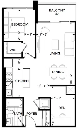 Floor plan 1J