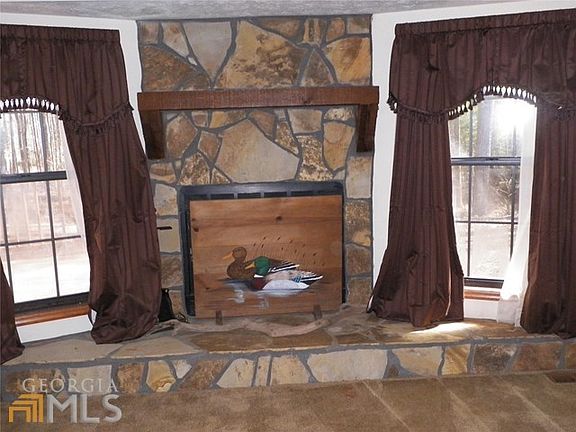 Rock fireplace in Great Room