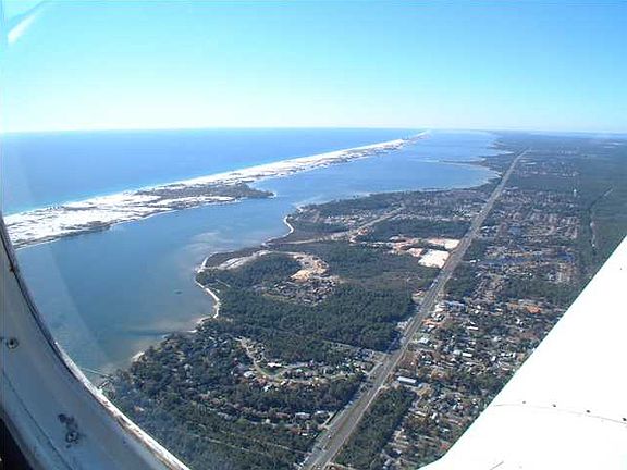 Barrier island and the sound
