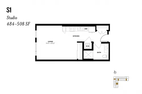 Floor plan Studio S1