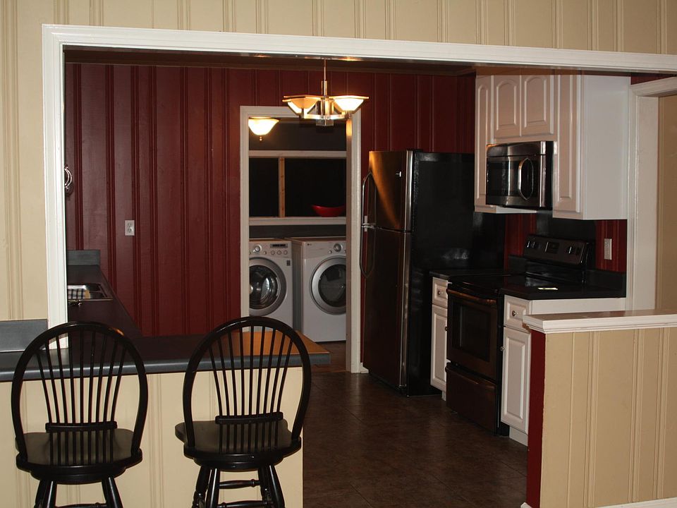 View from dining room into the kitchen.