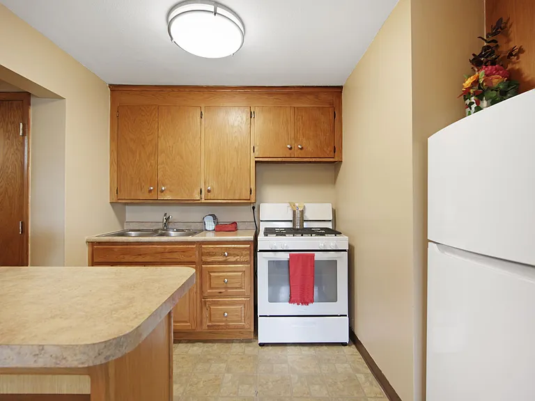 Kitchen with gas stove