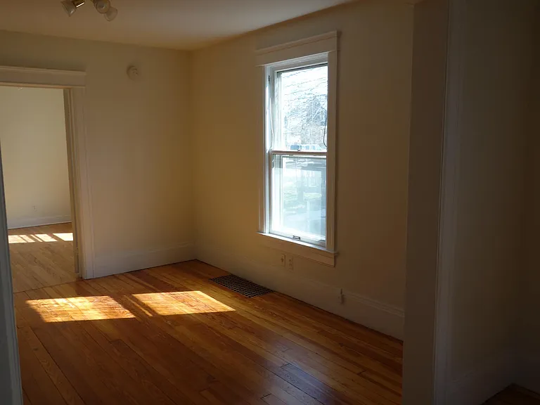 View from living room into dining room
