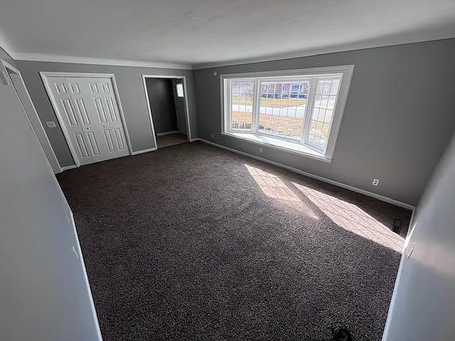 Living room with beautiful bay window