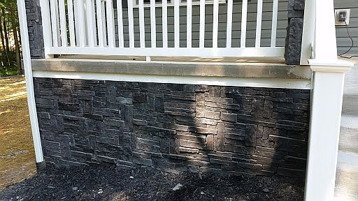 Front stone work 