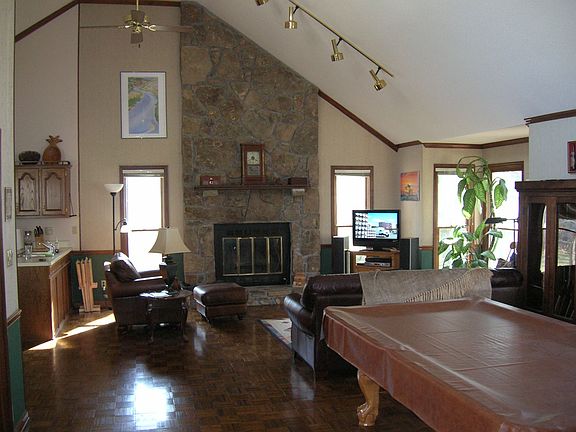 Great room with cathedral ceiling