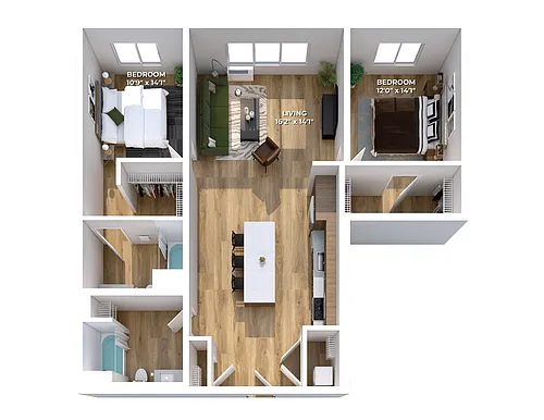 Floor plan Two Bedroom C8