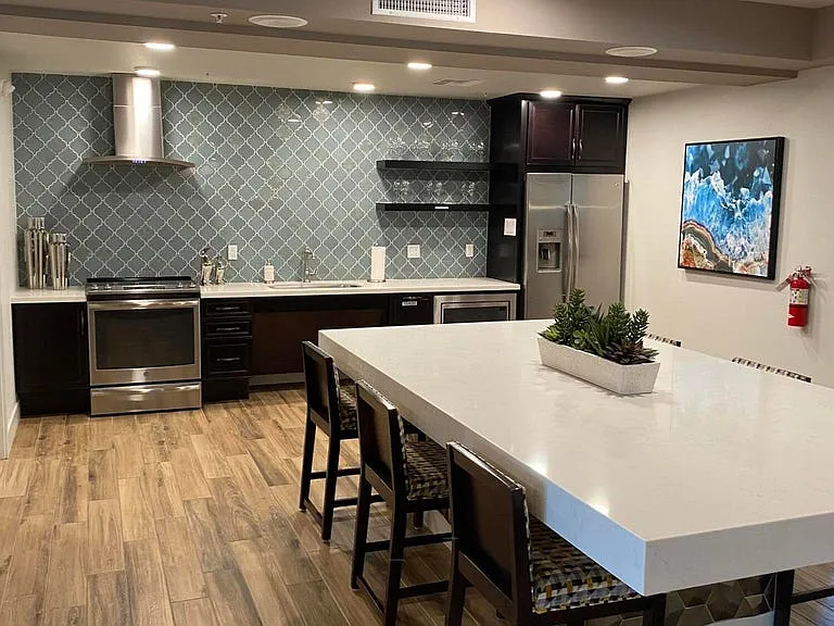 Large community lounge/kitchen