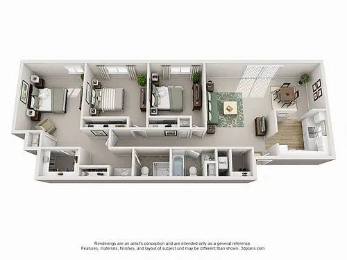 Floor plan 3 Bedroom 2 Bathroom