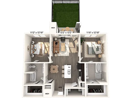 Floor plan B2-Yard