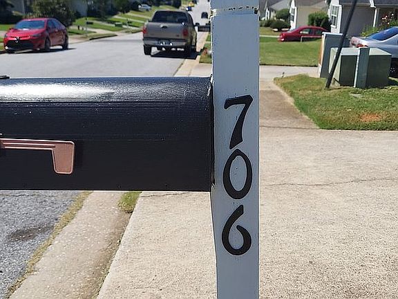 Mailbox and post.