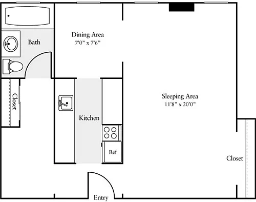 Floor plan Studio J