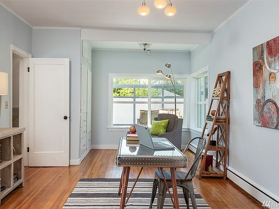 Main floor bedroom being used as an office