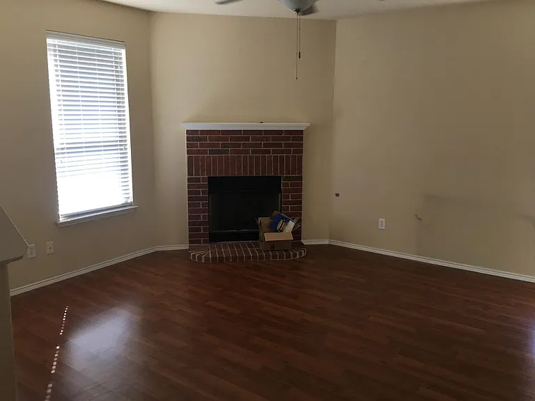 living room with fireplace