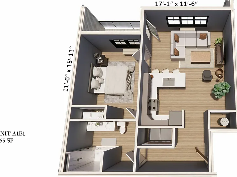 1-Bedroom 1-Bathroom | 765 sqft 1-Bedroom 1-Bathroom | 765 sqft
