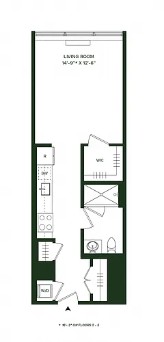Floor plan Residence 09 - Studio 1BA