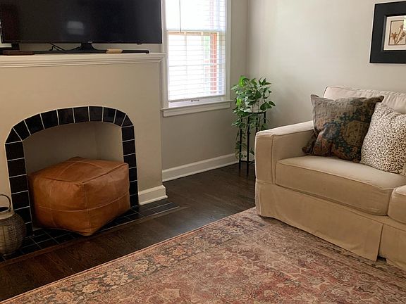 Living room with fireplace